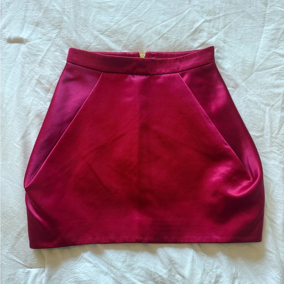 Balmain Dresses & Skirts - Balmain Mini Pink Satin Skirt